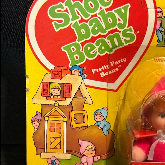 Vintage 1978 Mattel Shoe Baby Beans Pretty Party Doll 2953 Red NOS - Picture 4 of 6